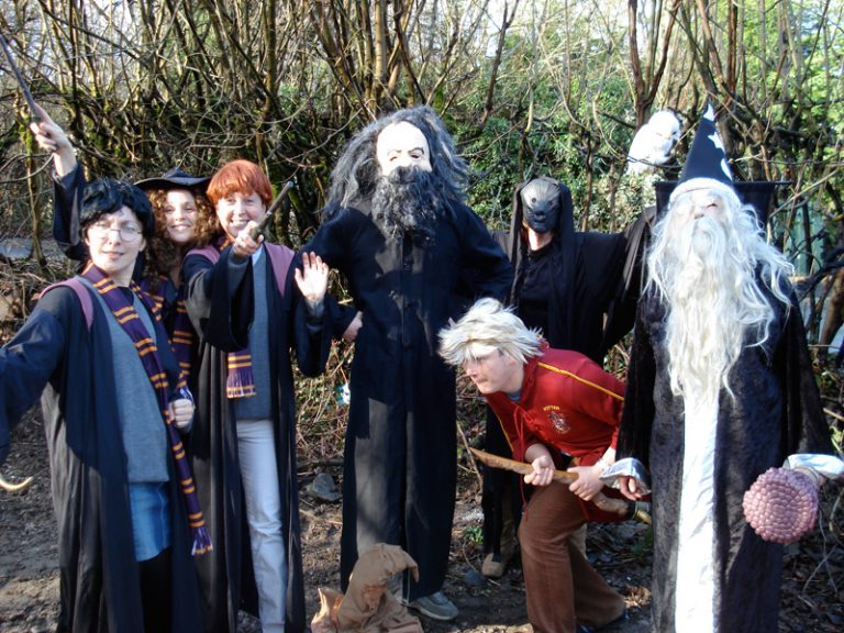 Delegates dressed up as Harry Potter characters for Fifteen Famous Minutes, a movie-style team building activity.
