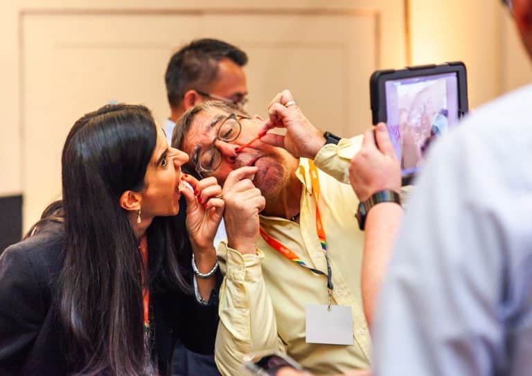 Delegates posing for a photo as part of their Green Game CSR based team building challenge with Orangeworks.