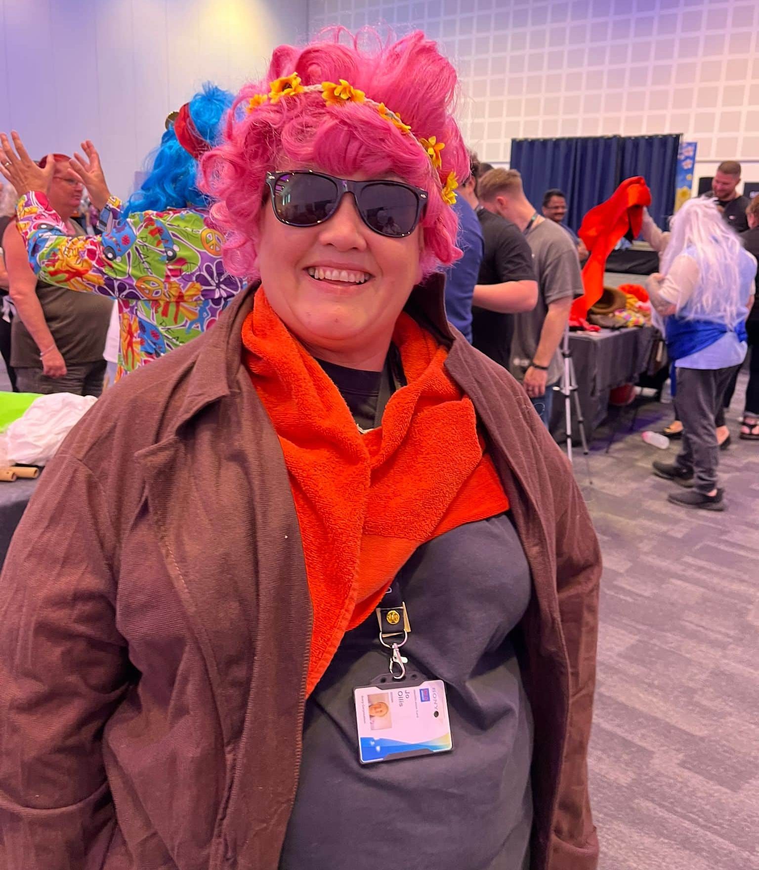 Delegates dressing up in costumes and taking selfies as part of Orangeworks team bonding activity called Picture Perfect.