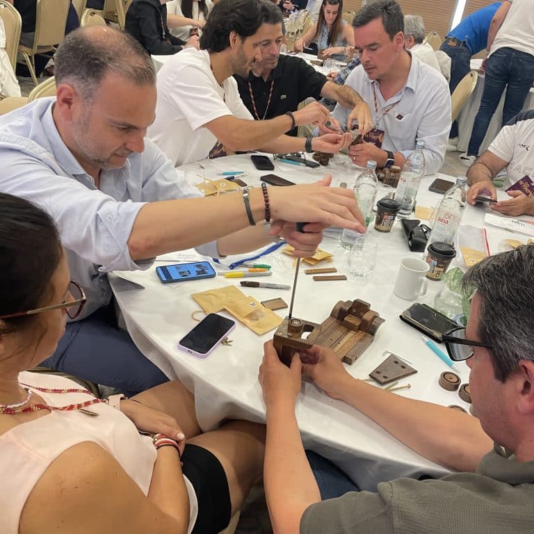 Delegates taking part in Toy For Life, a CSR team engagement activity run by Orangeworks