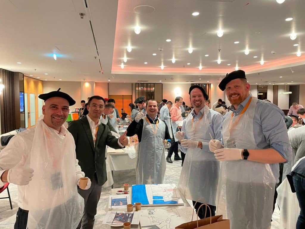 Delegates enjoying The Big Picture with TE Connectivity | Orangeworks Team Development Workshops