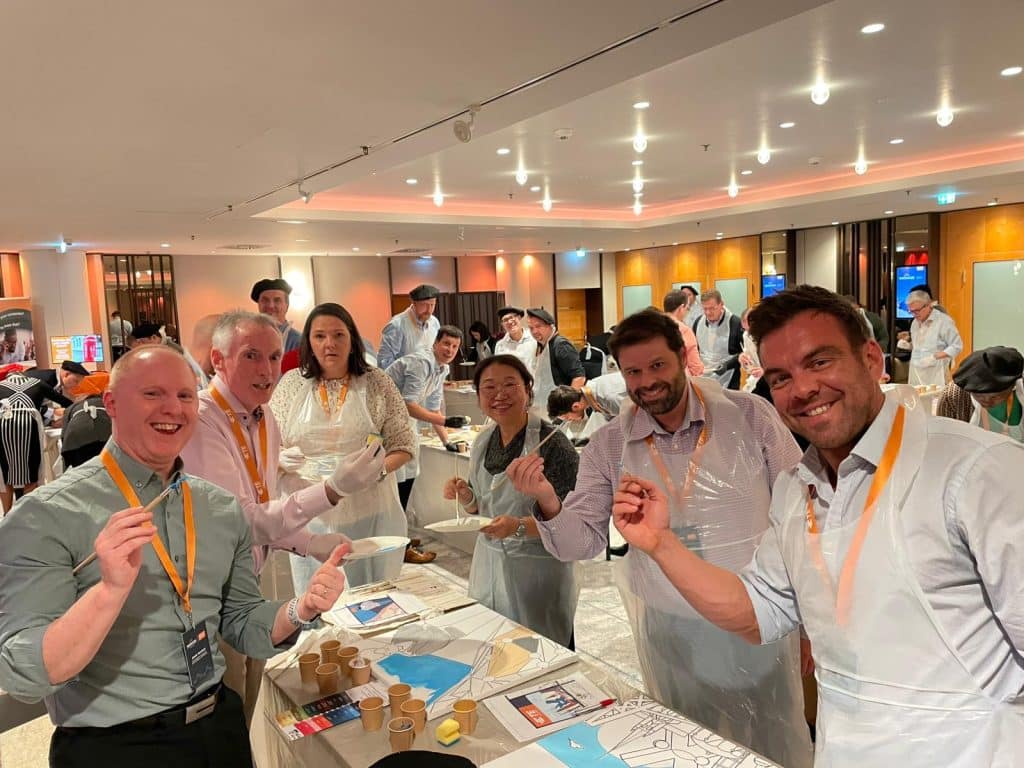 Delegates enjoying The Big Picture with TE Connectivity | Orangeworks Team Development Workshops