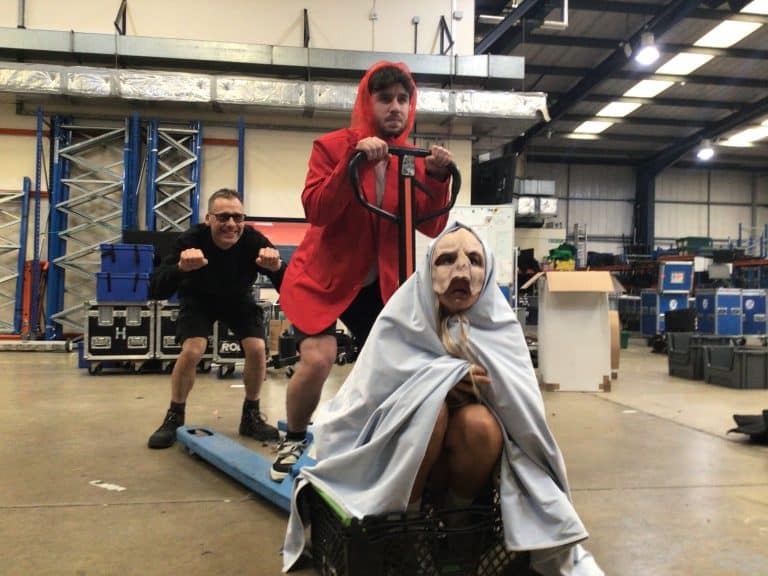 Delegates dressing up in costumes and taking selfies as part of Orangeworks team bonding activity called Picture Perfect.