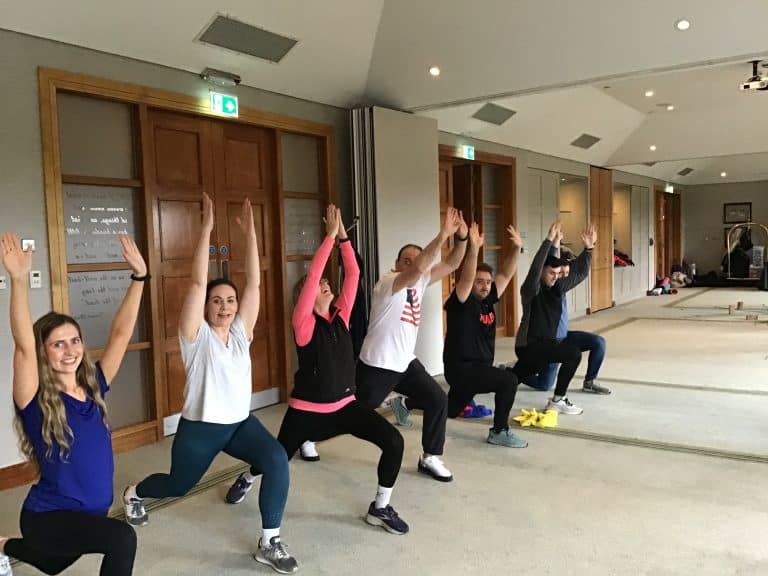 Delegates participating in Quickfire - one of Orangeworks fun, immersive team bonding challenges.