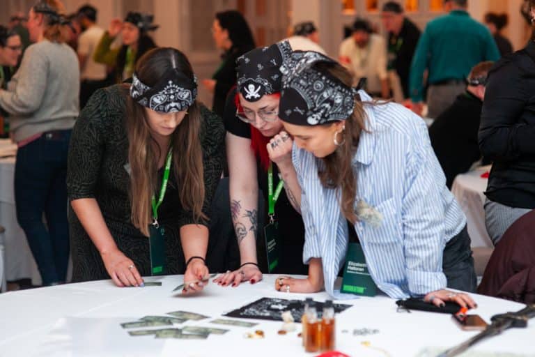 The Zambrero team enjoying Orangeworks experiential team activity called Trade Winds.