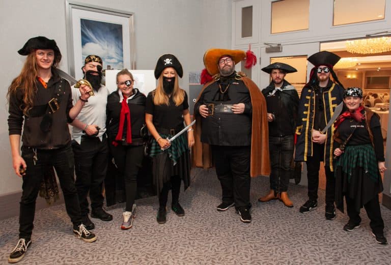The Zambrero team enjoying Orangeworks experiential team activity called Trade Winds.