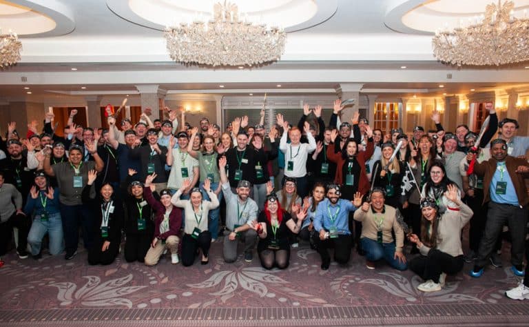 The Zambrero team enjoying Orangeworks experiential team activity called Trade Winds.